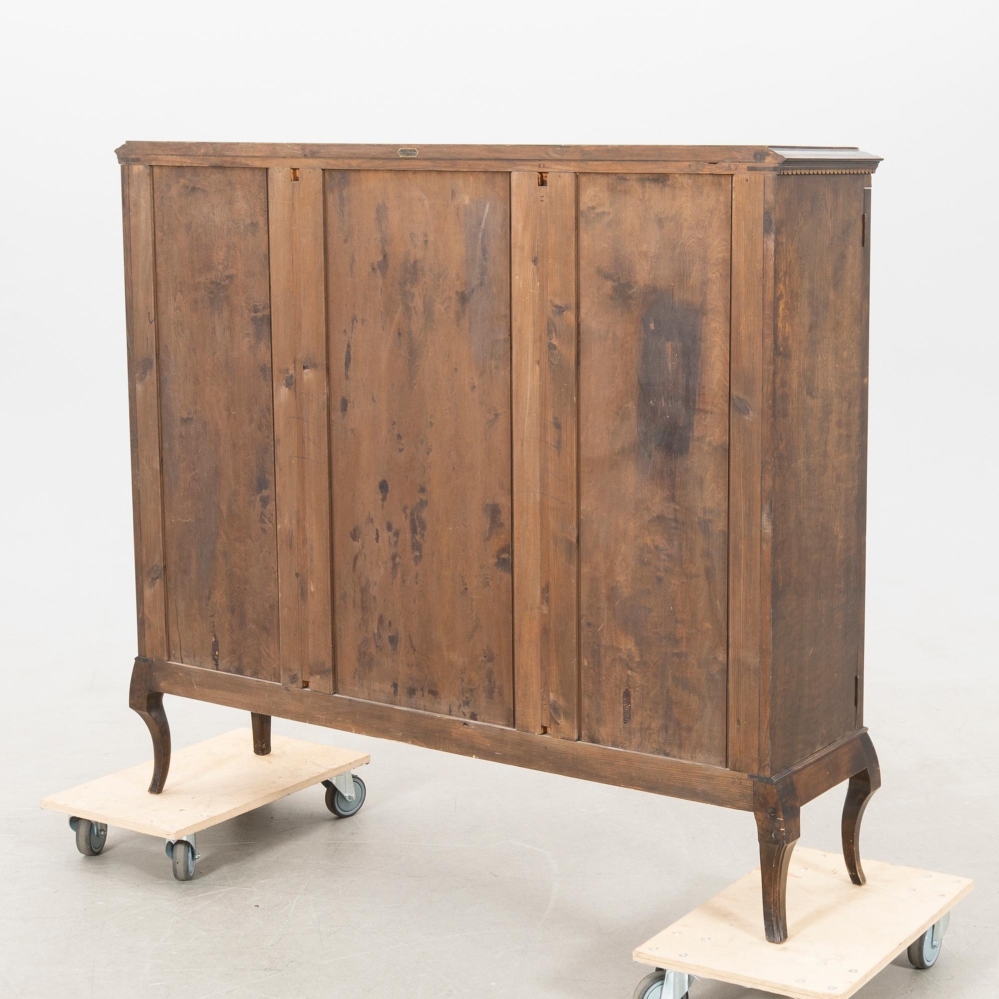 Display cabinet in Chippendale style, LJ Nyborg Malmö, 1930s-40s.