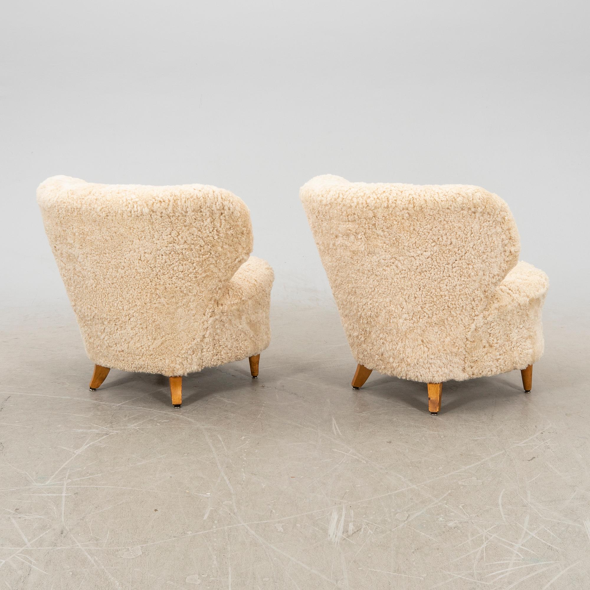Chairs, a pair, probably Finland, first half of the 20th century.