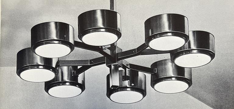 Hans-Agne Jakobsson, taklampa, modell "T 493/8", Hans-Agne Jakobsson AB, Markaryd, 1970-tal.