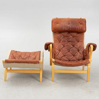 Bruno Mathsson, a 'Pernilla' easy chair with ottoman, Dux.