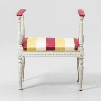 Late Gustavian banquet bench, circa 1800.