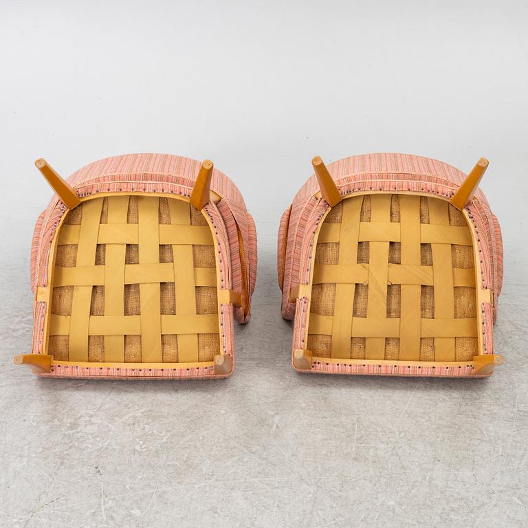 Carl Malmsten, A pair of armchairs "Lata Greven", second half of the 20th century.