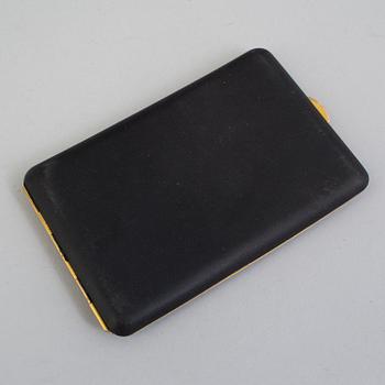 A Japanese silver gilt decorated metal calling card case, Meiji period (1868-1912).