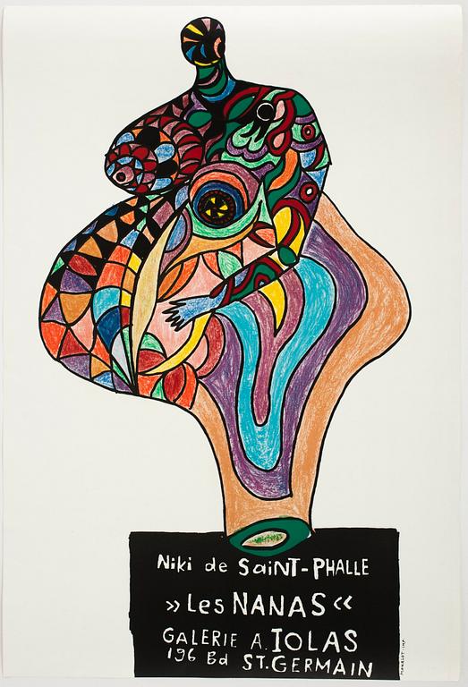 Niki de Saint Phalle, 3 exhibition posters and "fragment" from 1966, signed 101/150.