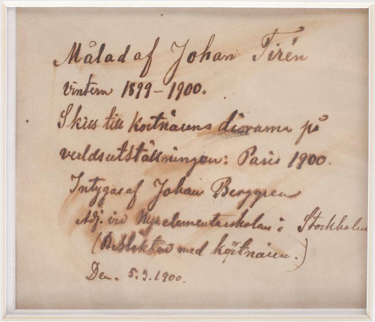 JOHAN TIRÉN, tillskriven, akvarell.