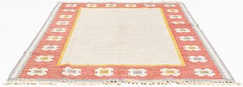 Anna-Greta Sjöqvist, a carpet, flat weave, ca 280 x 183 cm, signed AGS and dated 1969.