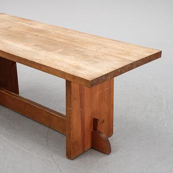 Axel Einar Hjorth, a stained pine "Lovö" table, Nordiska Kompaniet Sweden 1930's.