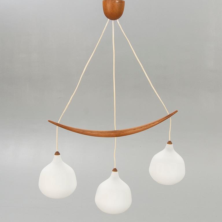 Uno & Östen Kristiansson, ceiling lamp, Luxury, Vittsjö, 50s-60s, "Bananen".