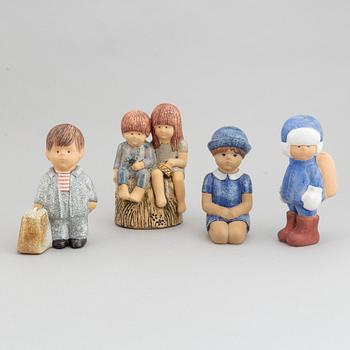 Lisa Larson, four stoneware figurines, for K-Studion, Gustavsberg.