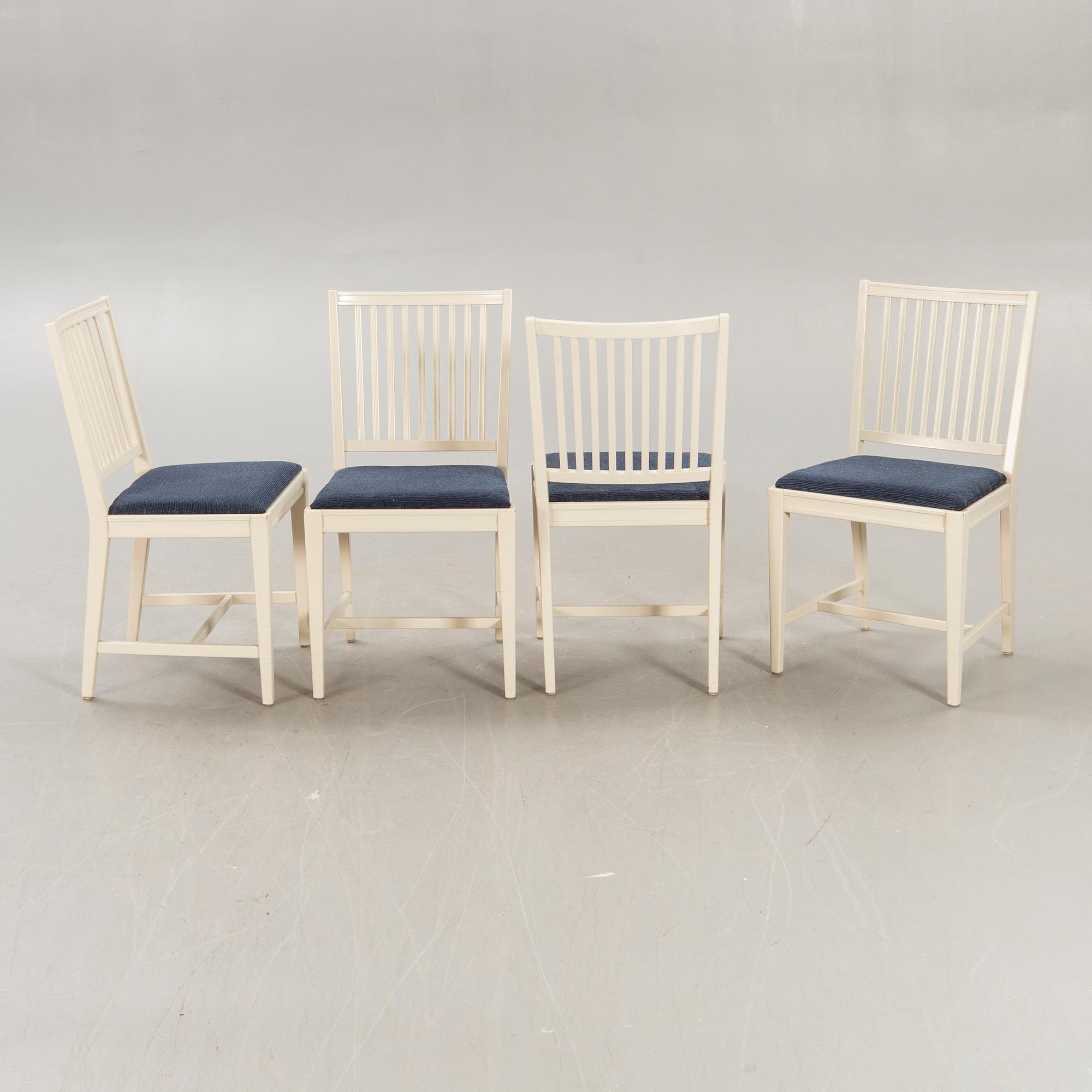 Svante Skogh, dining table plus 2 extension leaves, 4 chairs, second half of the 20th century.