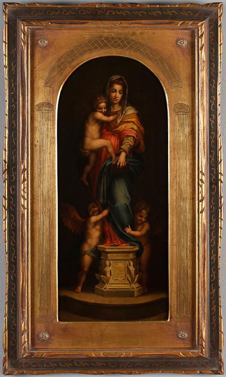 OIDENTIFIERAD KONSTNÄR, olja på duk, Italien 1800-tal.