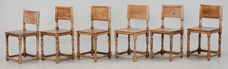 STOLAR, 6 stycken, 1800-tal.