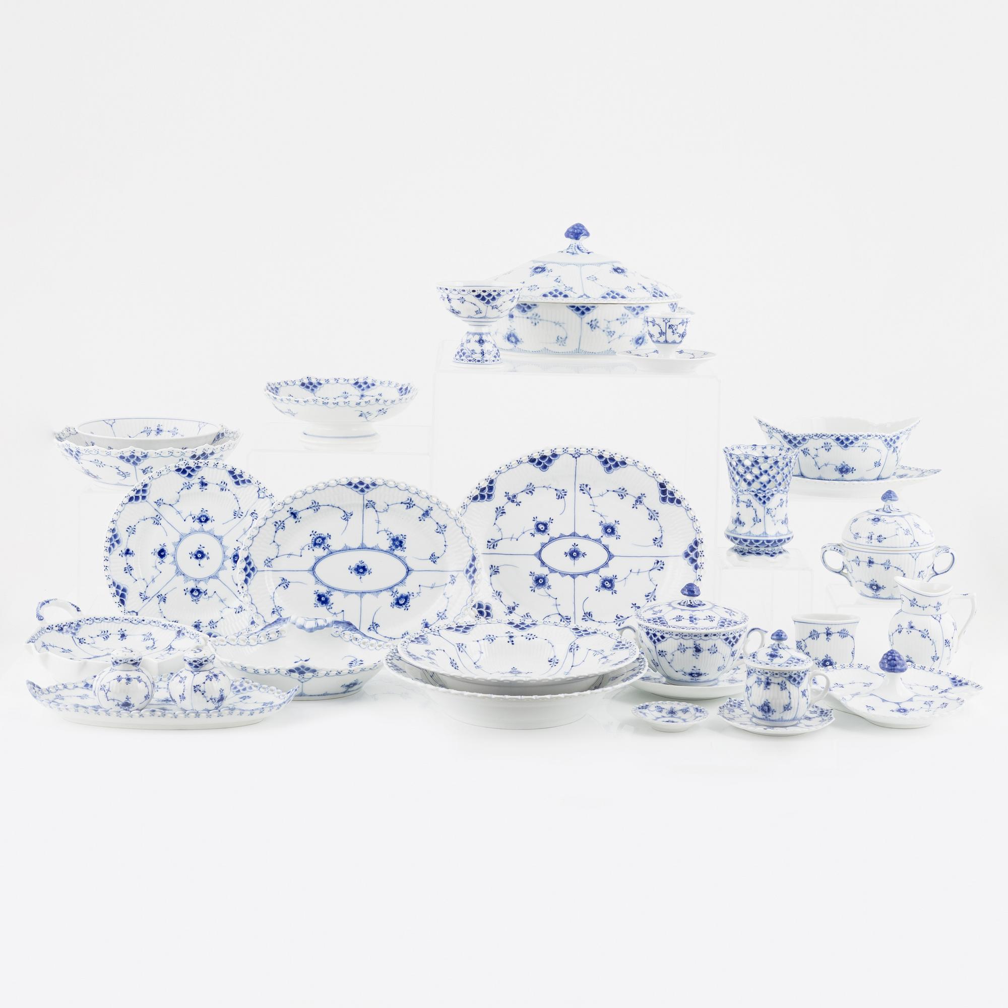Royal Copenhagen, a 'Musselmalet' porcelain dinner service, Royal Copenhagen, Denmark.