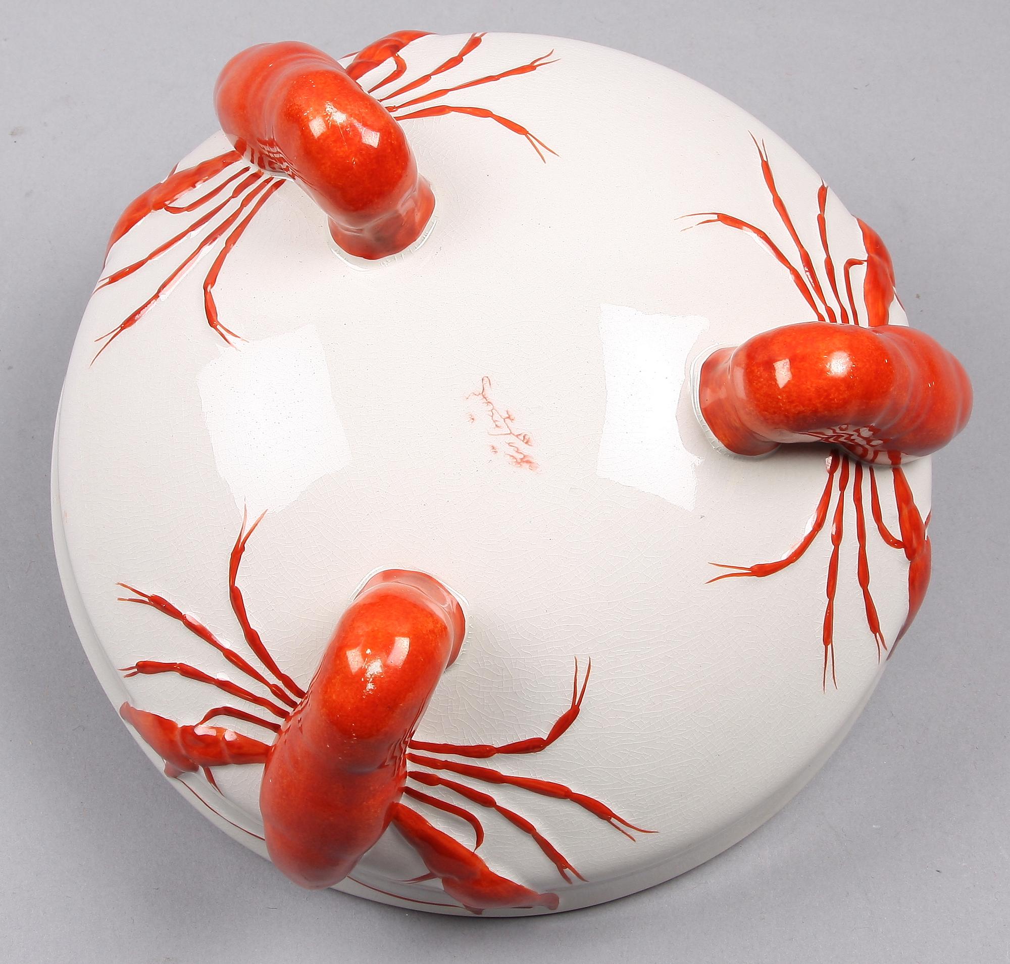 KRÄFTSERVISDELAR, 7 st, flintgods, Rörstrand, tidigt 1900-tal.