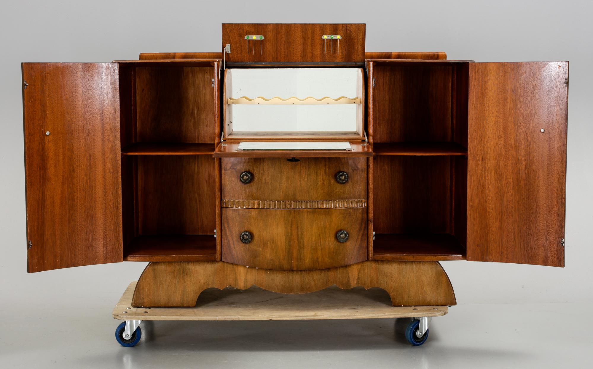 BARSKÅP, art deco, 1930/40-tal.