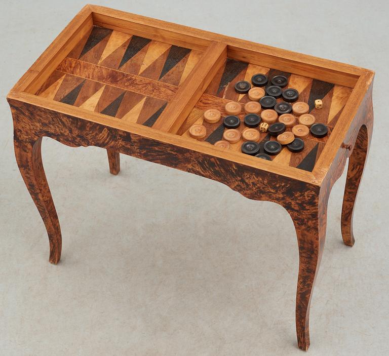 SPELBORD, av Jacob Sjölin (mästare i Köping och Kungsör 1767-1785). Rokoko.