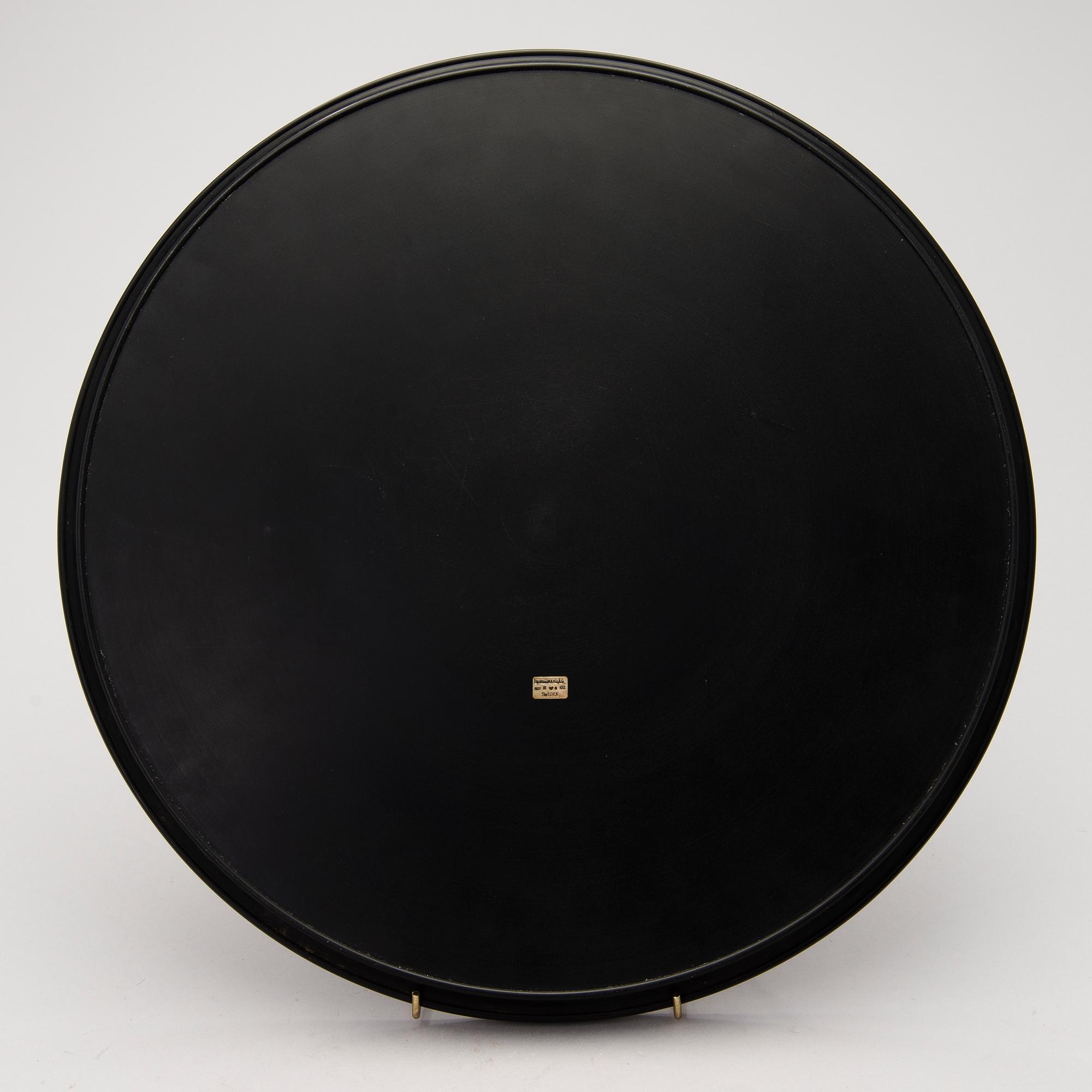 A Perstorp silver inlay, isolit tray, Sweden 1963.