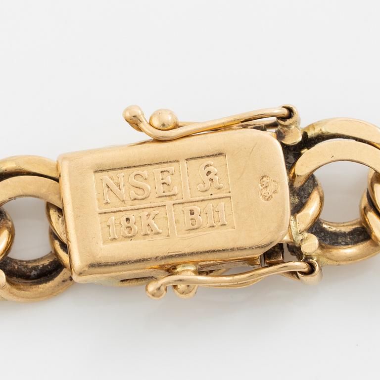 Arm bracelet, 18K gold, bismarck link.