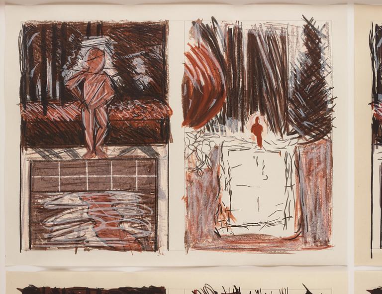 Jennifer Bartlett, kompletta serien av 4 serigrafier och träsnitt (samramade), 1983. En signerad och numrerad 48/68.