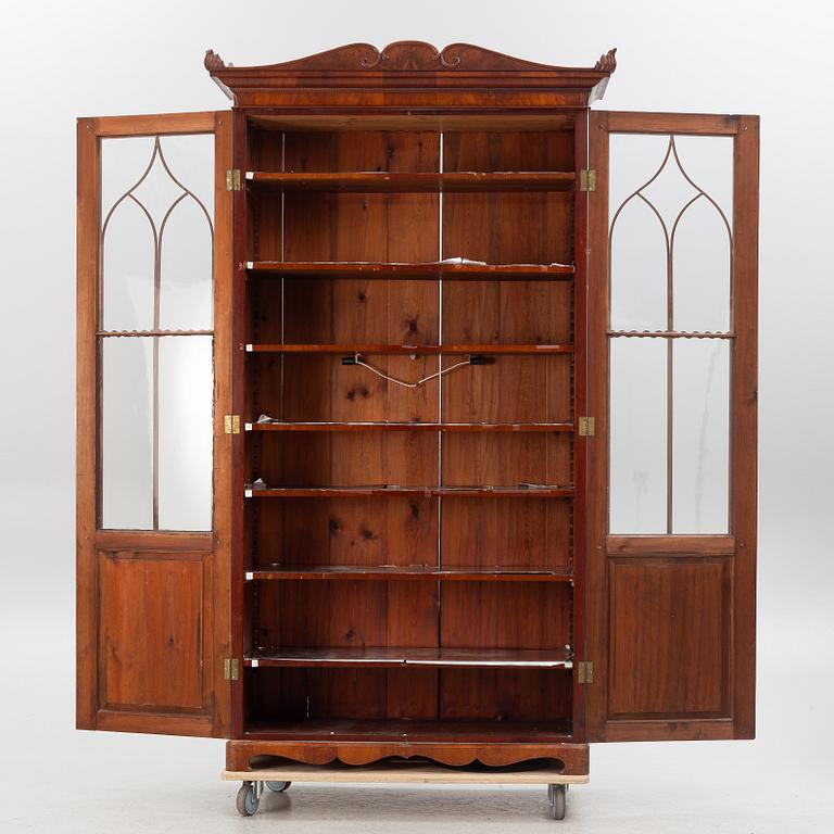 A late Empire mahogany book cabinet, Stockholm 1830's.