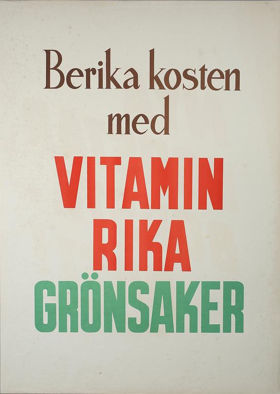 REKLAMAFFISCHER, 34 st, Hakonsköpmännens Reklamtjänst, Västerås, 1900-talets mitt.