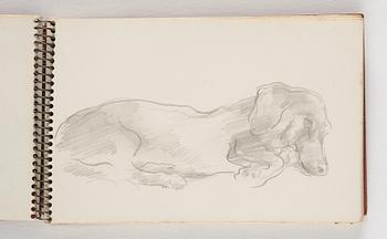 Lotte Laserstein, 10 små skissblock med teckningar.