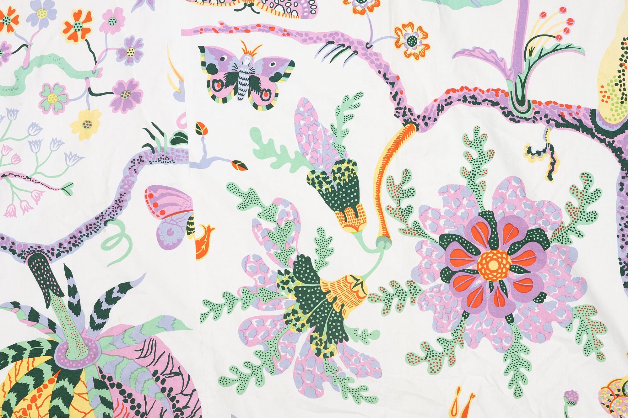 Josef Frank, Curtain panels, two pieces, cotton, in the “Hawaii” pattern, Firma Svenskt Tenn.