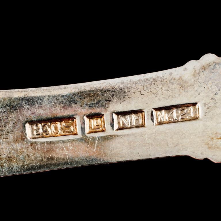PARTI SILVER, 38 delar, delvis låghaltigt, bl a London och svenska importstämplar, 1700-, 1800- och 1900-tal. Vikt 623 g.