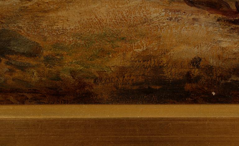 OKÄND KONSTNÄR, olja på duk, signerad B Callow?, daterad 1892?.