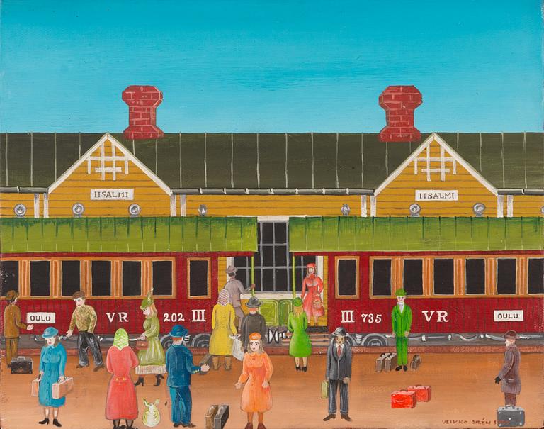 Veikko Sirén, oil on board, signed and dated 1972.