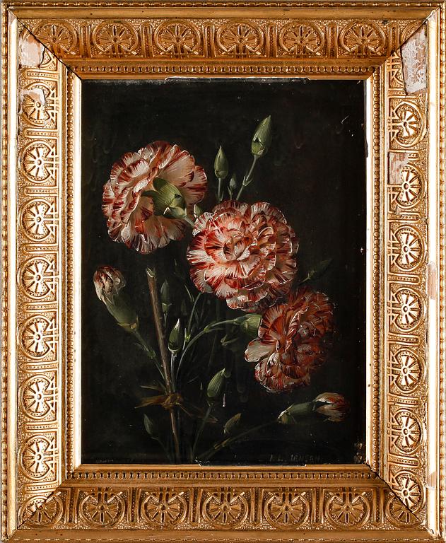 Johan Laurentz Jensen, Stilleben med rödvita nejlikor.