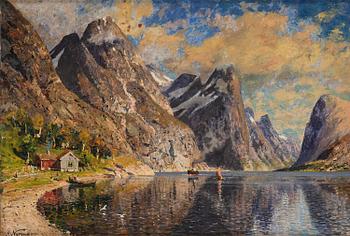 889. Adelsteen Normann, Fjord landscape.