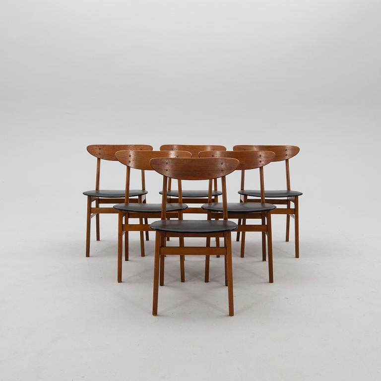 Chairs 6 pcs Farstrup Denmark 20th century mid.