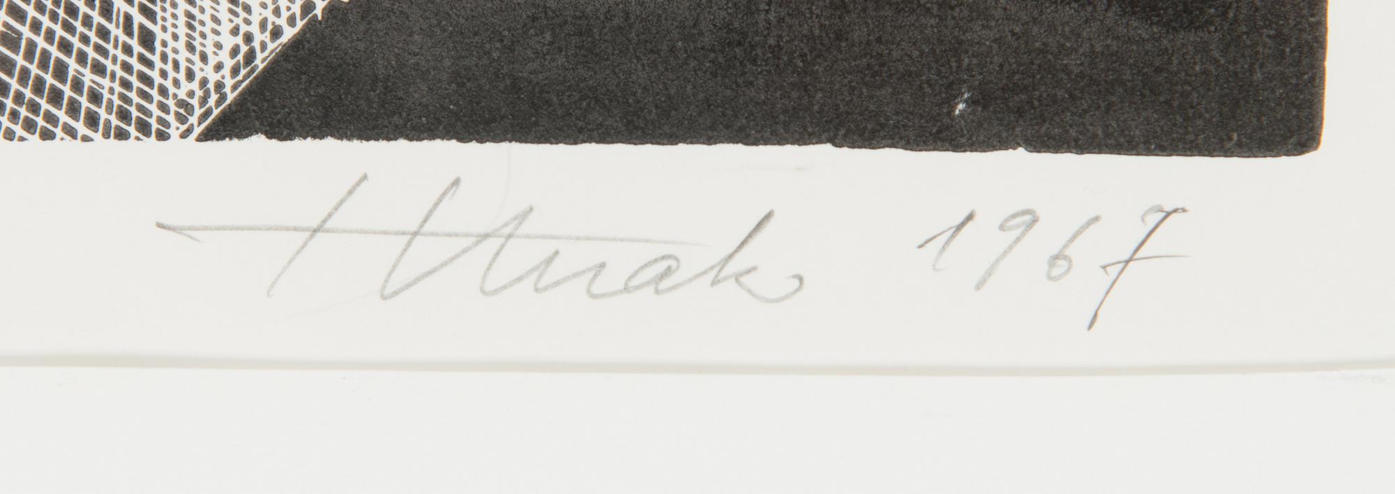Henno Arrak, linopiirros, signeerattu ja päivätty 1967, numeroitu 10/25 VII.