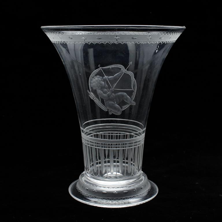 VAS, glas, Simon Gate, Orrefors, signerad.