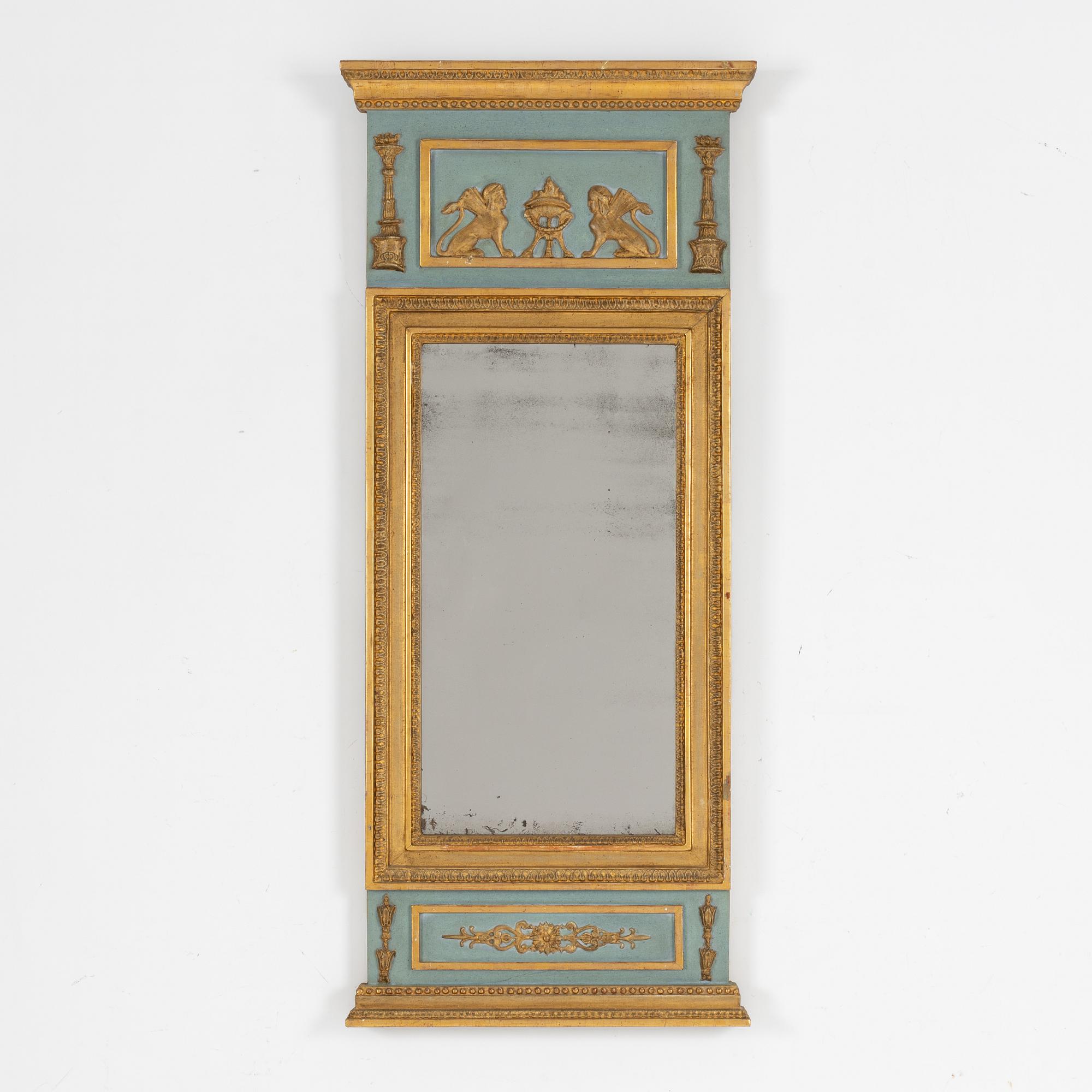 Spegel, sengustaviansk, Stockholm, omkring 1800.