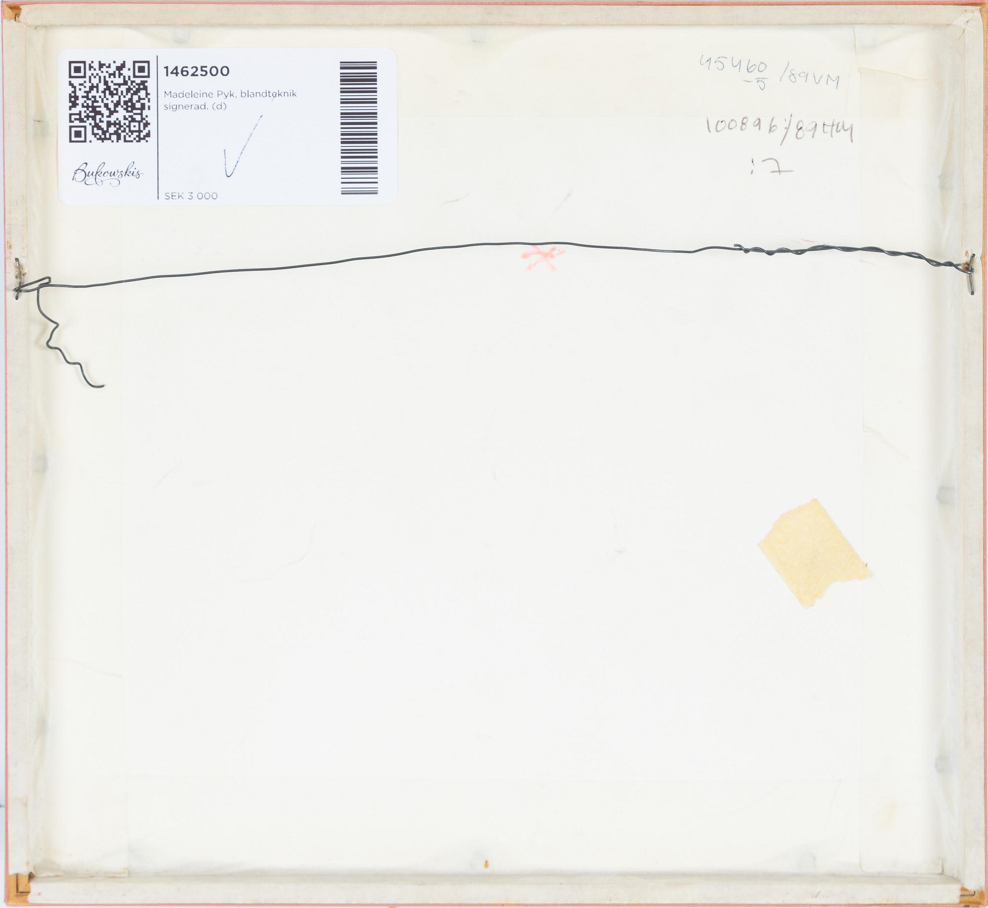 Madeleine Pyk, blandteknik, signerad.