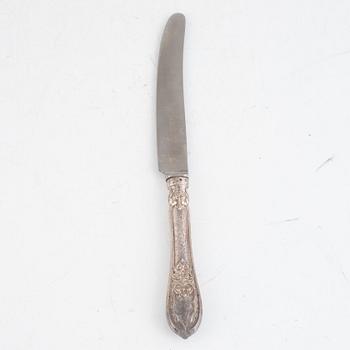 Chawner & Co (George William Adams), knivar, 11 st, silver, London 1873.