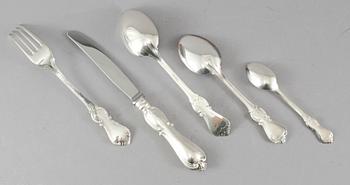 BESTICKSERVIS, 60 delar, "Olga", silver, Sverige, 1900-tal, vikt 2546 g.