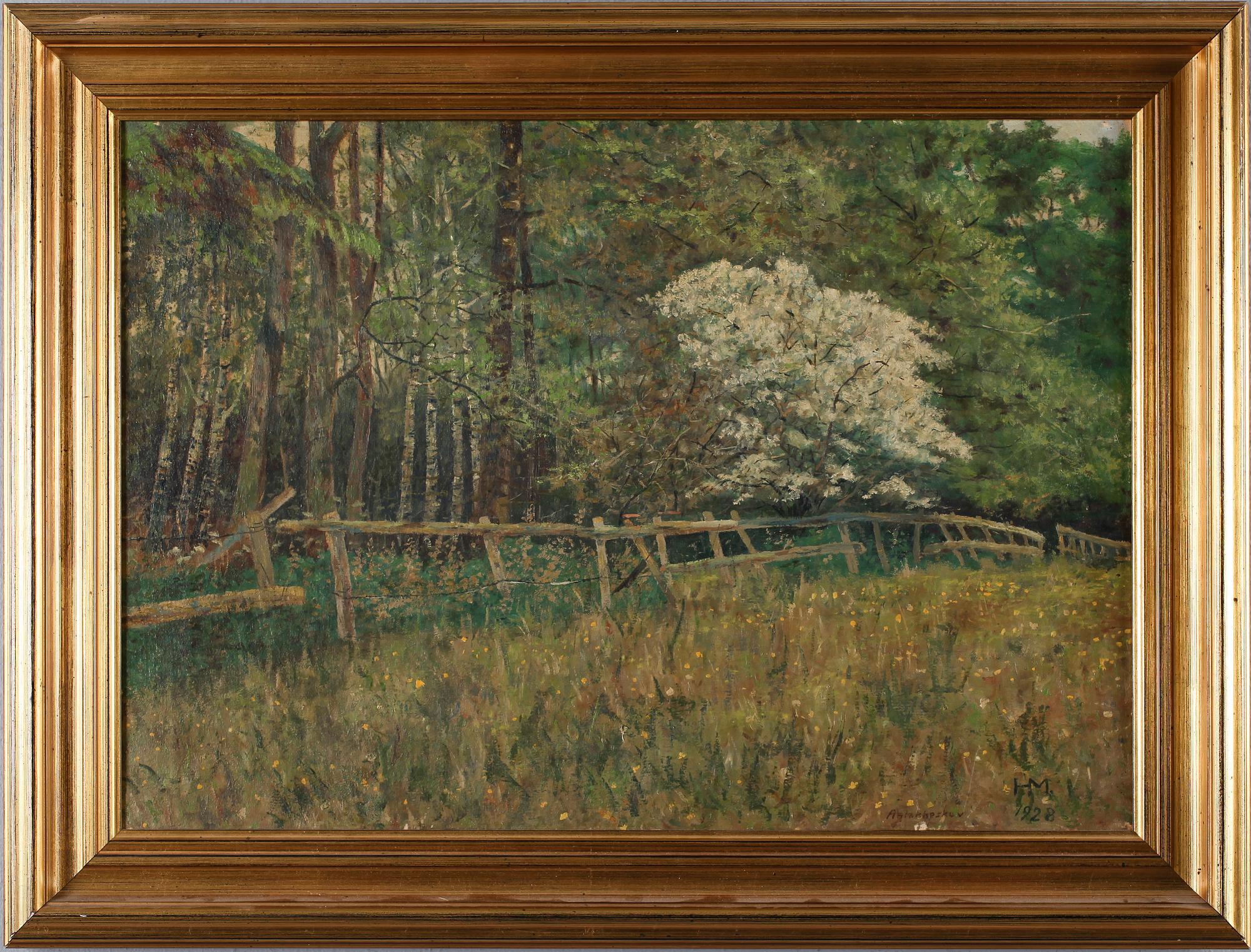 OKÄND KONSTNÄR, olja på duk, monogramsignerad HM, möjligen Polen, daterad 1928.