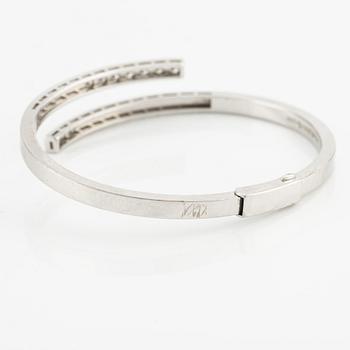 Rey Urban, armring, 18K vitguld med runda briljantslipade diamanter, Stockholm 1965.