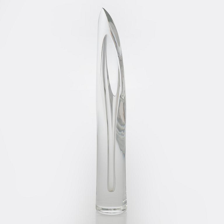 Aimo Okkolin, konstglas, , "Svärdslilja", signerad Riihimäen Lasi  Oy, Aimo Okkolin, Riihimäen Lasi Oy.