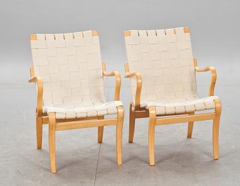 FÅTÖLJER, 2 stycken. "Mina" Bruno Mathsson.