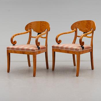 KARSMSTOLAR, 1 par, Karl Johanstil, 1900-talets första hälft.