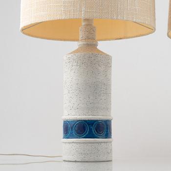 Table lamps, a pair, Bitossi, 1960s.