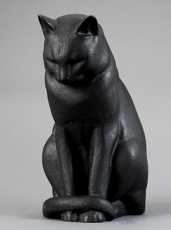 SKULPTUR, gjutjärn, "Jönssons katt", Anders Jönsson, Firma Svenskt Tenn, formgiven 1915.