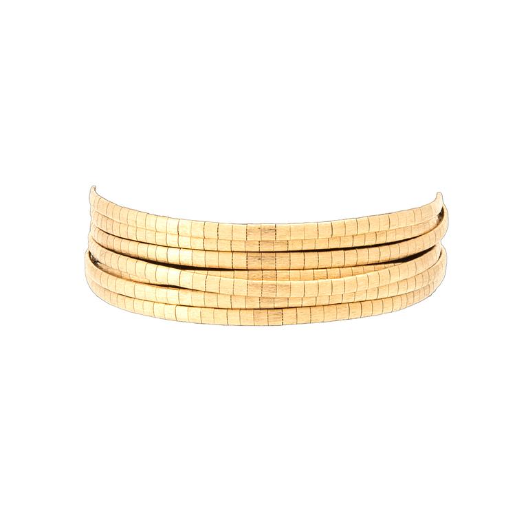 Armband flerradigt 18K guld, Unoaerre Italien.