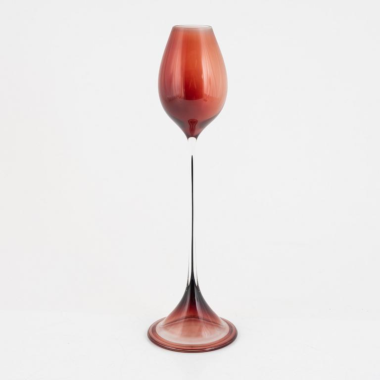 Nils Landberg, a tulip glass, Orrefors, Sweden, 1957.