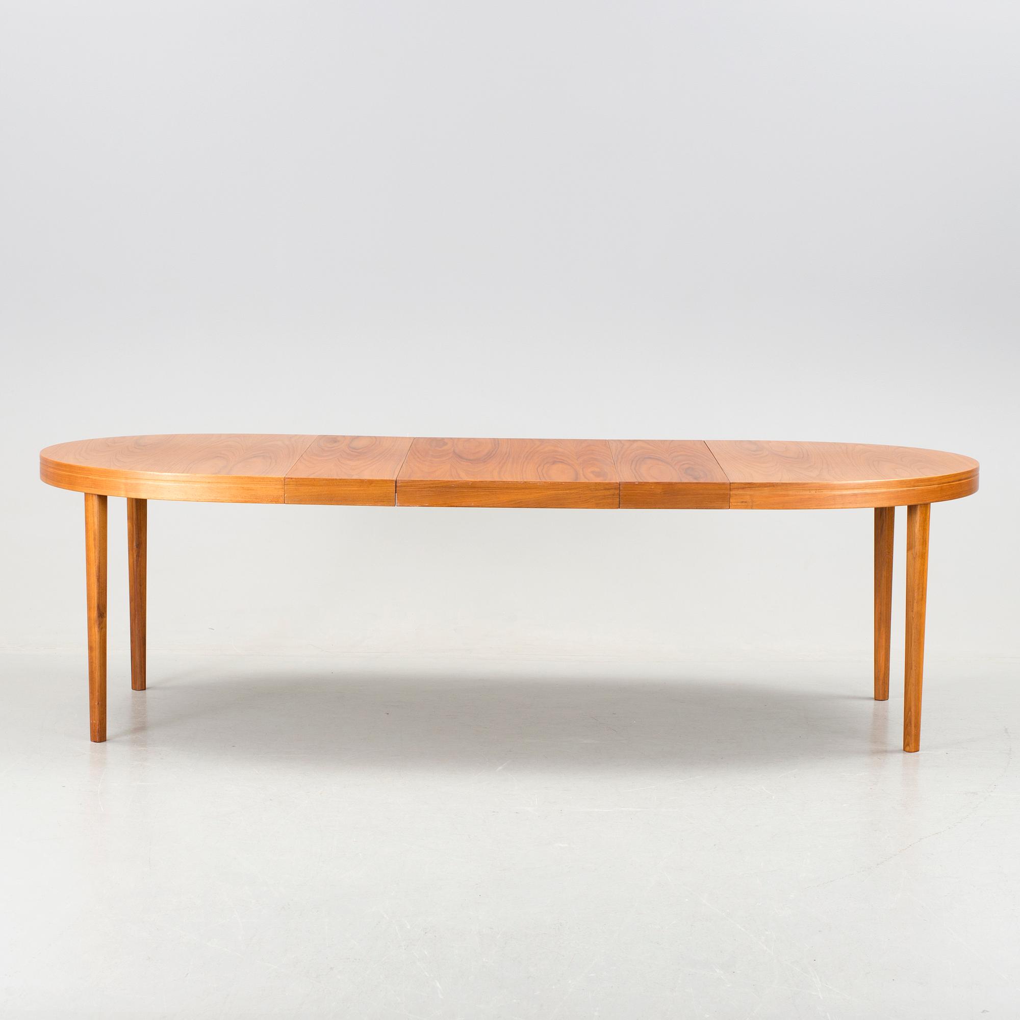 A teak dining table from Skaraborgs Möbelindustri in Tibro mid 20th century.