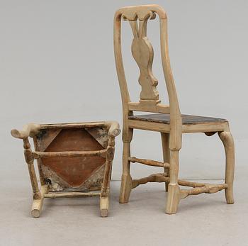 STOLAR, 6 st, senbarock, 1700-tal.